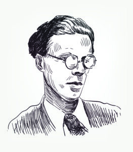 Illustration of Aldous Huxley