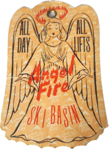 Vintage ski lift pass from Angel Fire NM